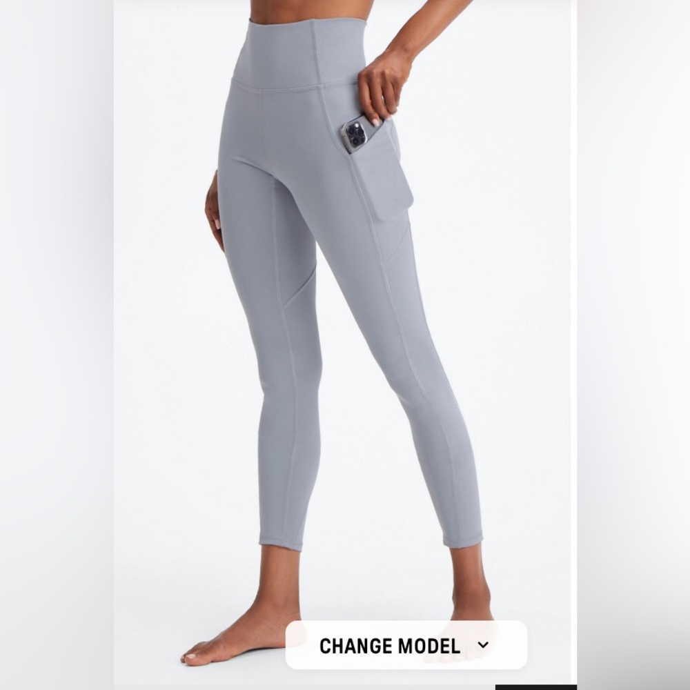 Fabletics | Oasis PureLuxe High-Waisted Leggings Raincloud/Gray Size M
